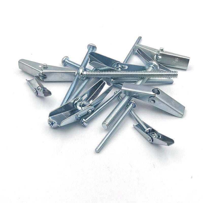 ISPINNER 24pcs Toggle Bolt and Wing Nut Assortment Kit for Drywall Hanging Heavy Items 1/8" 3/16" 1/4" - Image 4